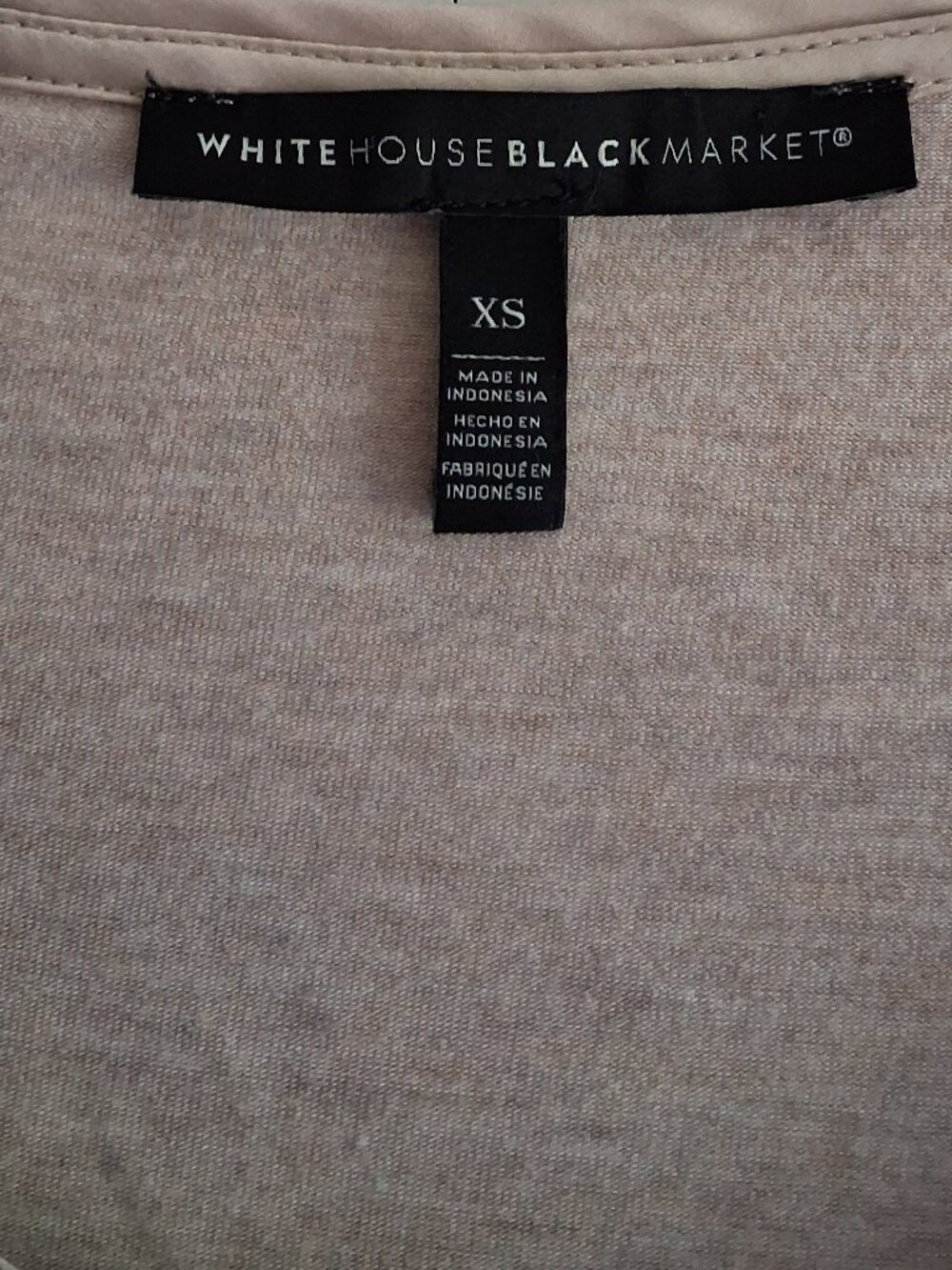 White House Black Market Beige Long Sleeve Top Women's Size XS - Picture 3 of 11